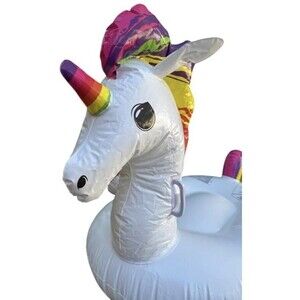 INTEX Inflatable MEGA Unicorn Island Ride-On Swimming Pool Water Float 62 X 42in